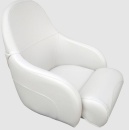Steuerstuhl Modell Naxos Flip Up, Weiss (Schlitten Erf