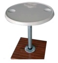 Kunststoff Tisch Satz (Ø610mm) mit Aluminium Tischbein