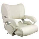 Steuerstuhl Modell Twin 46 Flip-Back & Up, Weiss