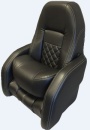 Steuerstuhl Modell Race Pro Flip-Up, Anthrazit mit Wei