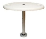 Kunststoff Tisch oval Satz (457x762mm) mit Aluminium T