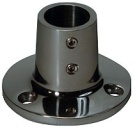 NIRO Relingsfuß 90°, Ø25,4mm mit geraden Ecken 81x48mm