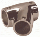 NIRO T-Stück Links, Ø22,25mm, 60°