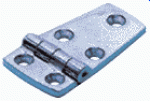 NIRO Gegossenes Scharnier, 57x38mm, H=4mm, Stift Ø9mm