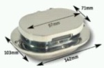 NIRO Deckdurchführung für Kette & Leine, 142x103mm