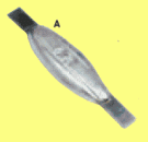 Aluminium Rumpfanode mit Anschweißläschen, 203x120x40x