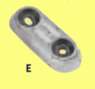 Aluminiumanode Boltzenmontage, Lochabstand = 80mm (0,4