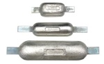 Magnesium Rumpf Anode mit Anschweisslaschen, 300x65x18