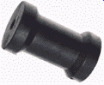 Kielrolle, L=102, Bohrung 10mm (gegossenem Gummi)
