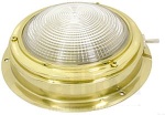 Messing Kajütlampe mit geriffelter Linse, 12V15W, mit