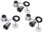 Messing verchromt Wasserdichte Stecker, 5A, 4-Anschlüs