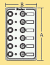 Aluminium Schalttafel, 12V, 4-Schalter, 5A Glassicheru