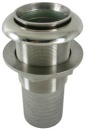 NIRO Borddurchlass für Auspuff mit NIRO Klappe, Ø76mm