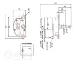 Scheibenwischer motor (ZD1132), 1-speed, 12V  6W, 90°