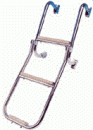 NIRO Badeleiter, 3-Stufen (Holz), Abm. ausgeklappt 270