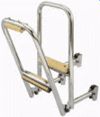 NIRO Badeleiter, 3-Stufen mit Holz ausgekleidet, Abm.