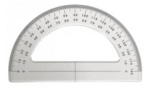 Plexiglas Goniometer  Winkelmesser 180°, L= 150mm