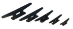 Kunststoff Klampe black, L=80mm (Lochabstand: 22mm)
