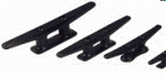 Kunststoff Klampe schwarz, L=60mm (Lochabstand: 19mm)