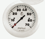 Ampere-anzeiger 60-0-60 Teleflex White Domed