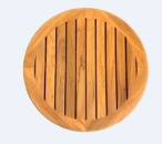 Massief teak tafelblad rond 610x23mm
