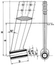 Bronze Wellebock  Montageplatte mit Neopren-Lagerbuchs
