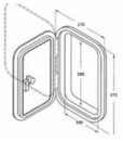 Hatch 373X270 mm 180 ° Schwarz