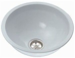 NIRO Waschbecke, rund, Außenmaß Ø290mm, Tiefe 120mm, (