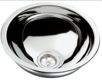 NIRO Waschbecke, rund, Außenmaß Ø330mm, Tiefe 150mm (9