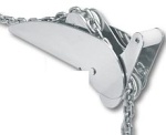 NIRO Ankerbugrolle, A=400mm, B=70mm, C=117mm (kippbar,