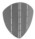 NIRO Bugschutzplatte, A=330mm, B=345mm, triangelförmig