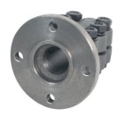 Stahl Klemmflansch, Ø30mm-Welle, Zentrierrand (F) Ø50m