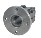 Stahl Klemmflansch, Ø30mm-Welle, Zentrierrand (F) Ø63,