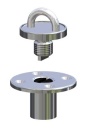 Antal NIRO Screwed Deck Eye, für Blöcke Serie OPF-70
