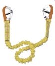 Elastische Sicherheitsleine mit 2 NIRO Karabinerhaken,