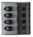 Kunststoff Schalttafel, 12V, 4-Schalter, keine Sicheru