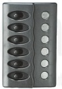Kunststoff Schalttafel, 12V, 6-Schalter, keine Sicheru