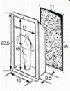 Kunststoff Einbau-box Mit Deckel  235x160mm.