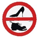 Aufkleber Keine Schuhe