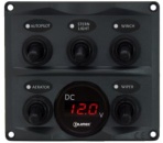 Schalterpaneel mit Voltmeter anthrazit