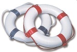 Rettungsring 130N 75x34cm weiß/blau