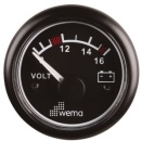 VOLTMETER 12V SCHWARZ