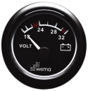 VOLTMETER 24V SCHWARZ