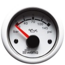 OELDRUCKANZEIGER 0-10 PSI WEISS