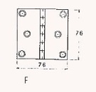 SCHARNIER MIT SCHRAUBENLOCH 76X76MM