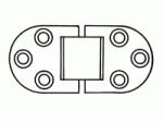 SCHARNIER RVS 65X30X1.5MM
