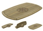 Teak Tischplatte Circle 61x94cm