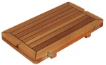 Teak-Tischplatte Wing 34/68x60cm