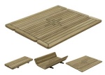 TEAK TABLE TOP 68 x 80CM