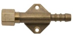 Mauerplatte Messing mit 8mm RVS x 8mm Tülle